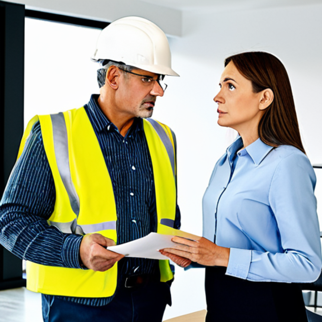 Labor Dispute Mediation**
"A mediator in a bright, modern office, facilitating a discussion between a businesswoman and a construction worker, all fully clothed in appropriate attire, safe for work, professional setting, perfect anatomy, natural proportions, high-quality image, constructive dialogue, family-friendly."
**