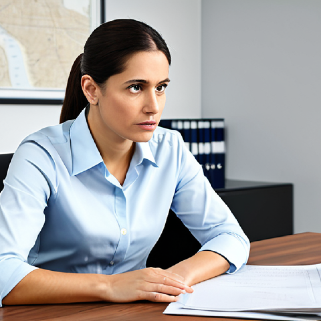 **
"A professional labor lawyer in a modern office setting, fully clothed in appropriate business attire, listening attentively to a client. The client is speaking, expressing concerns. The scene conveys empathy and understanding. Safe for work, appropriate content, family-friendly, perfect anatomy, natural pose, well-formed hands, proper finger count."
**