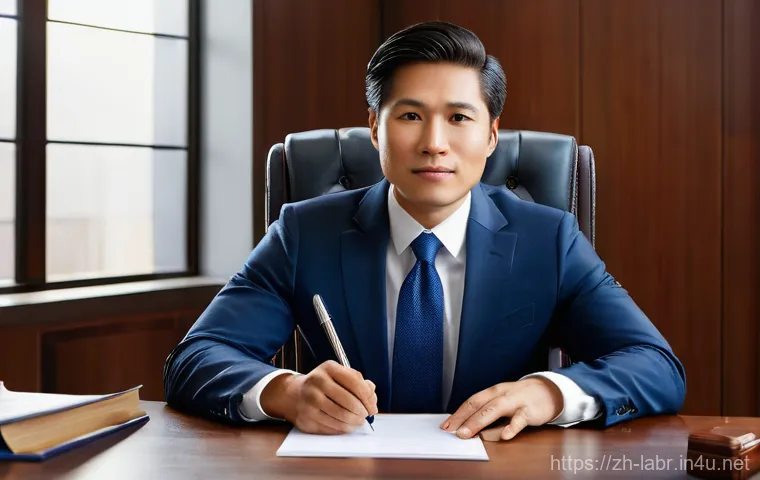 노무사로서의 직업 윤리 - **Prompt: The Advocate's Resolve**
    A highly detailed, realistic image of a professional and empa...