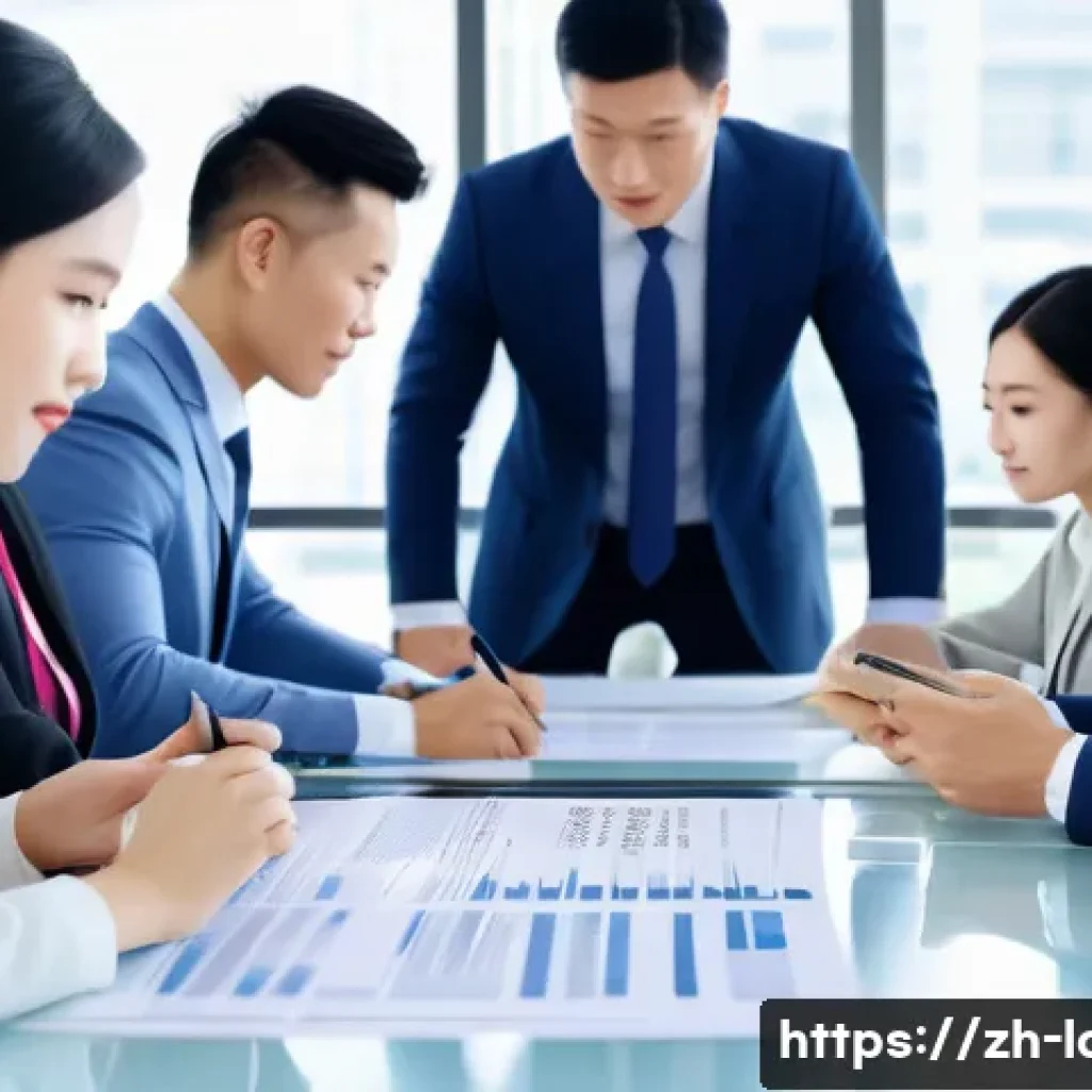노무사로서의 사회적 기여 - A modern corporate office scene showing a professional labor service specialist consulting with dive...