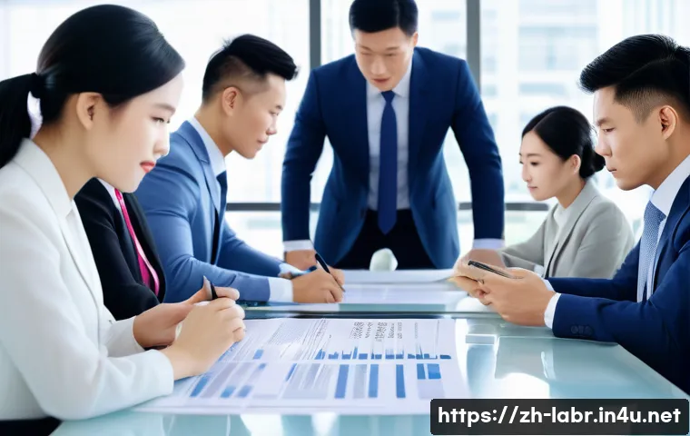 노무사로서의 사회적 기여 - A modern corporate office scene showing a professional labor service specialist consulting with dive...