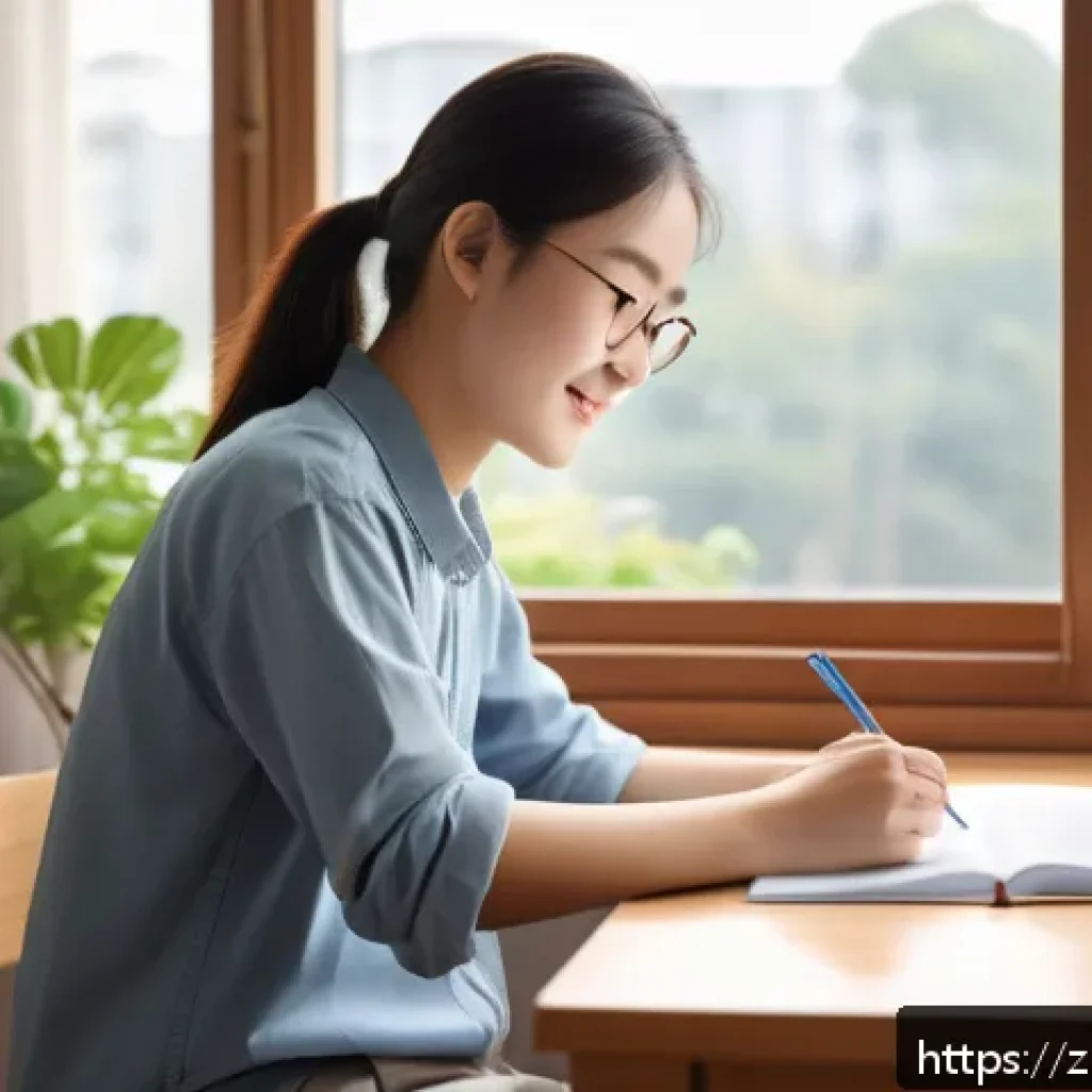 노무사 시험 전날 준비사항 - A calm and focused Chinese student sitting at a tidy desk in a modern bedroom early in the morning, ...