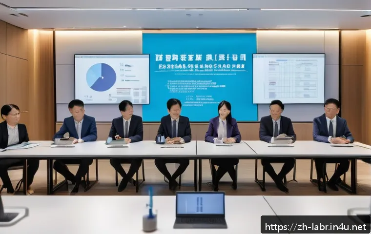 노무사로서의 전문성 강화 팁 - A modern office setting with a diverse team of professionals attentively participating in a legal tr...